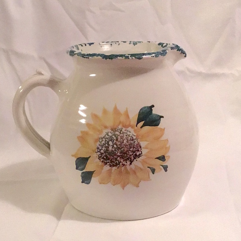 Contemporary pottery Ltd., sunflower pitcher